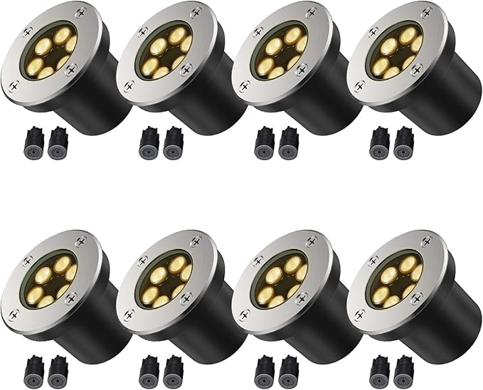 JESLED Low Voltage Landscape Lights, 6W LED Well Lights IP67 Waterproof, 3000K Warm - Outdoor Lighting Accessory | Lumora