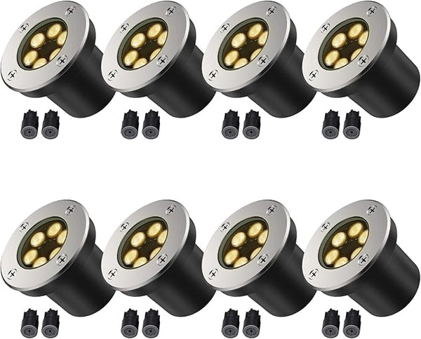 JESLED Low Voltage Landscape Lights, 6W LED Well Lights IP67 Waterproof, 3000K Warm - Outdoor Lighting Accessory | Lumora