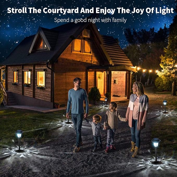 KOOVON Bright Outdoor Solar Pathway Lights,Dream Dynamic Solar Outdoor Lights Waterproof LED Solar Powered Garden Lights Solar Landscape Light for Yard Walkway Lawn Driveway Backyard (10 Pack)