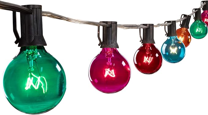 Brightown Outdoor String Lights G40 Globe Patio Lights with Edison Glass Bulbs, Waterproof Connectable Hanging | Lumora