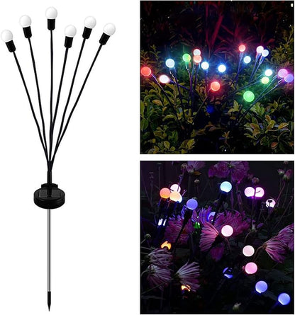 Hilitand Solar Bright Solar Swaying Lights Yard Patio Pathway Decoration (6 Colorful Light)