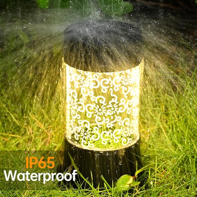 Modern Solar Pathway Light Solar Powered Mini Garden Lights Outdoor IP65 Waterproof Lawn Lamp LED Landscape Bollard Lighting Fixture for Courtyard Pathway Walkway Front/Back Door Decor