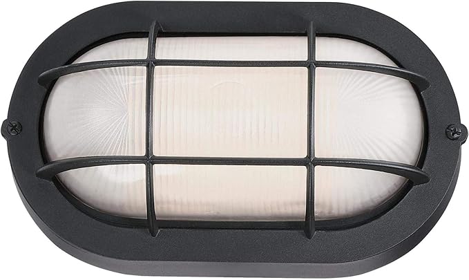 Westinghouse 6113700 Traditional One-Light Dimmable LED Outdoor Wall Light, Textured Black Finish, White Glass | Lumora