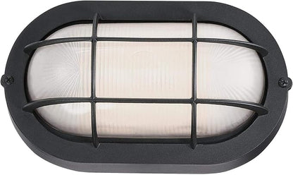 Westinghouse 6113700 Traditional One-Light Dimmable LED Outdoor Wall Light, Textured Black Finish, White Glass