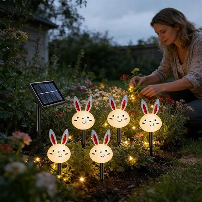 Spring Solar Lights Outdoor | Waterproof Rabbit Carrot Garden Lighting - Solar Landscape Light,for Garden Yard Patio Porch Lawn Walkway Courtyard Landscaping