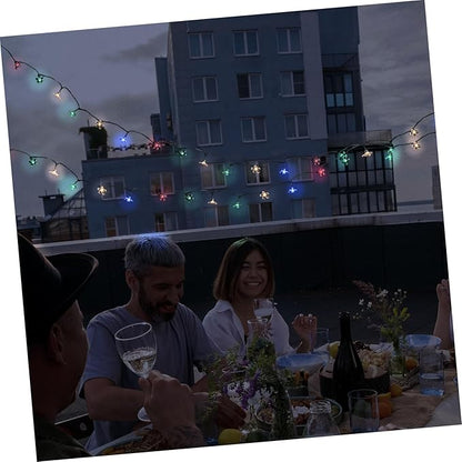 Solar Cherry Blossom String Lights LED Colorful Outdoor Decor Creative Flower Shape Solar String Lamp with Modes Energy-Saving Patio Lighting for Garden Fence Wedding Party