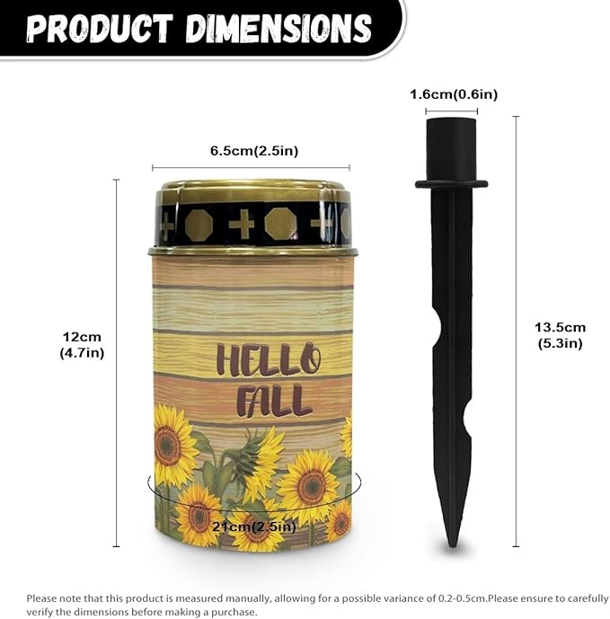 Hello Fall Solar Powered Garden Lights Pathway Solar Lights Outdoor LED Solar Light Long Lasting Solar Light Bright Solar Garden Lights Waterproof Garden Lights
