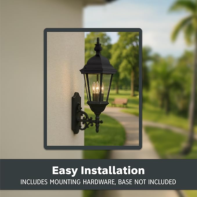 Designers Fountain 2952-BK Value Collection Wall Lanterns, Black