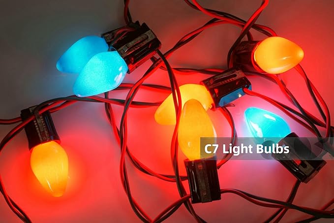 Christmas C7 LED Light Bulbs C7 LED Bulbs 25 Pack C7 LED Replacement Bulbs C7 LED - Outdoor Lighting Accessory | Lumora