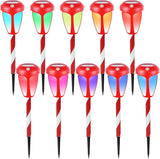 Dynaming 10 Pack Solar Christmas Path Lights, Outdoor Solar Powered Color Changing Xmas Garden Pathway Markers | Lumora