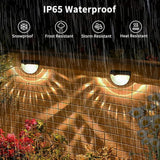anso Solar LED Wall Light Home Garden Fence Yard Path Decor Street Lamp Waterproof (Warm White,Black) | Lumora