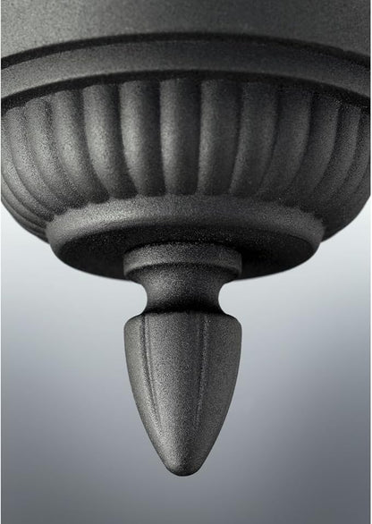 Progress Lighting P5863-31 1-Light Cast Wall Lantern with Clear Seeded Glass, Textured Black