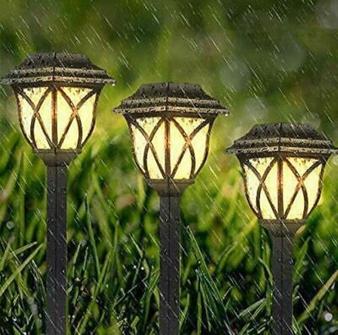 6 Pack Solar Pathway Lights, Outdoor Solar Light Waterproof Automatic on/Off Garden Decoration, Courtyard Terrace Lawn Walkway Deck Waterproof Landscape Light (Warm White)
