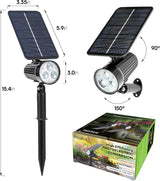 SUNLONG Solar Lights Outdoor Waterproof Spot Lights Dusk to Dawn Warm White Spotlight Landscaping Wall Lights for | Lumora