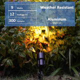 Malibu LED Low Voltage Landscape Spotlight 9W Cast Metal Oil Rubbed Bronze Finish Floodlight 300 Lumen 2700K Warm | Lumora