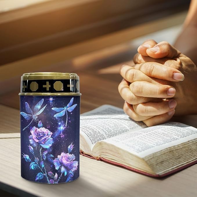 Dragonfly Purple Flower Solar Lights for Outdoor Eco-Friendly Cemetery Led Light ABS Material Solar Lamp Sympathy Gift