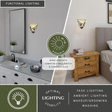 VAXCEL 2-Pack Sierra 1 Light Bronze Rustic Pinecone Half Moon Wall Sconce Cream Glass | Lumora