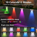VOLISUN Solar Deck Lights 12 Pack, Warm White, Cool White and RGB Color Glow LED Large Size Lamp, IP65 Waterproof | Lumora