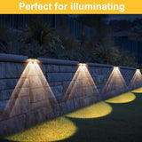 Solar Fence Lights Outdoor, 8 Pack Fence Lights Solar Powered Waterproof Step Light Warm/Neutual/Cool White with 2 | Lumora