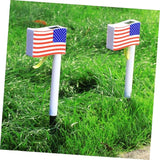 2pcs Solar LED American Flag Garden Lawn Path Lights Outdoor Solar Ground Plug Lamps for July 4th Independence Day | Lumora