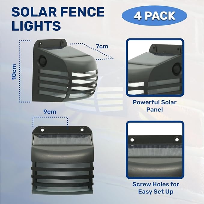 QUQUQ Solar Pathway Lights Slatted Solar Wall Lights Outdoor LED Waterproof Yard Patio Decor