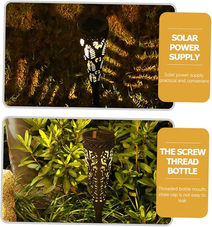 Ciieeo 4pcs Solar Pathway Lights Outdoor Solar Garden Lights Warm White LED Waterproof Lawn Yard Decorative Landscape Lighting for Patio