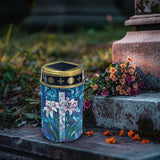 Cemetery Solar Lights for Grave, Cross Lily Pattern Outdoor Decor, Outdoor Garden Waterproof Path Lights for Night | Lumora