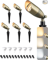 EDISHINE Solid Brass Landscape Spotlights Outdoor, 3CCT MR16 Bulb Included,Bronze Heavy Duty landscape lighting | Lumora