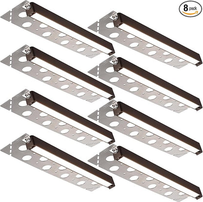 LEONLITE 8-Pack 12 Inch LED Hardscape Lighting, Update Retaining Wall Lights, LED Landscape Lighting, 12-24V AC/DC Paver Light Low Voltage, 3W/5W/7W Dimmable Outdoor Step Lights, 5000K Daylight, ETL