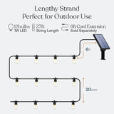 Brightech Bundle Deal: 75Ft, 25 Bulbs Ambience Pro Solar Powered Outdoor String Lights, Commercial Grade Waterproof | Lumora