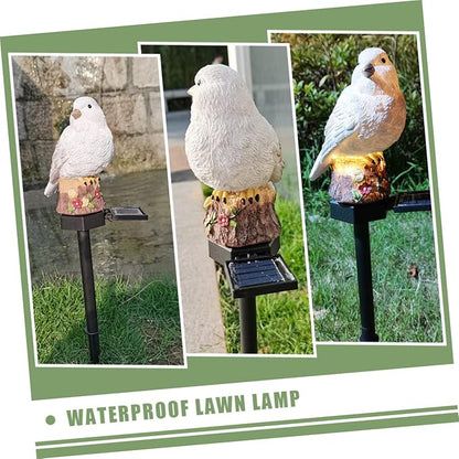 VICASKY 1pc Solar Seagull Decorative Light Garden Pathway Lamp Outdoor Seabird Design Led Lawn Light