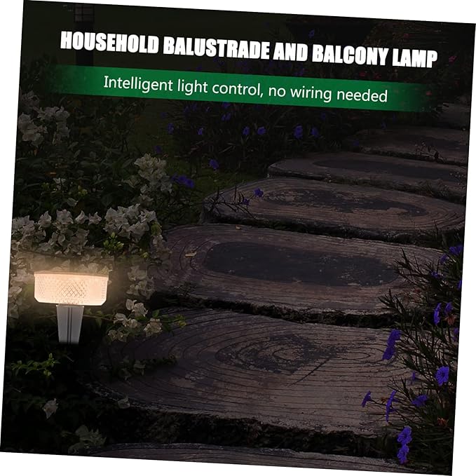 Yardwe Solar Led Landscape Lights Solar Pathway Lamp with Bright LEDs for Garden and Pathway Decor Easy Installation Long-Lasting Rechargeable Battery
