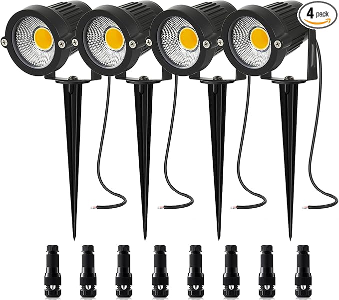 Low Voltage Landscape Lighting with Connectors Spotlights Outdoor Landscape Lights LED Garden Spot Lights 5W 500LM | Lumora