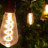 Wintergreen Lighting 30' FlexFilament LED ST64 Edison Bulb String Lights, Suspended - Outdoor Security Flood Light | Lumora