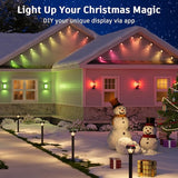 XMCOSY+ Smart Outdoor String Lights - 123ft RGBCWIC Patio Lights with 40 Color Changing Bulbs, LED String Light for | Lumora