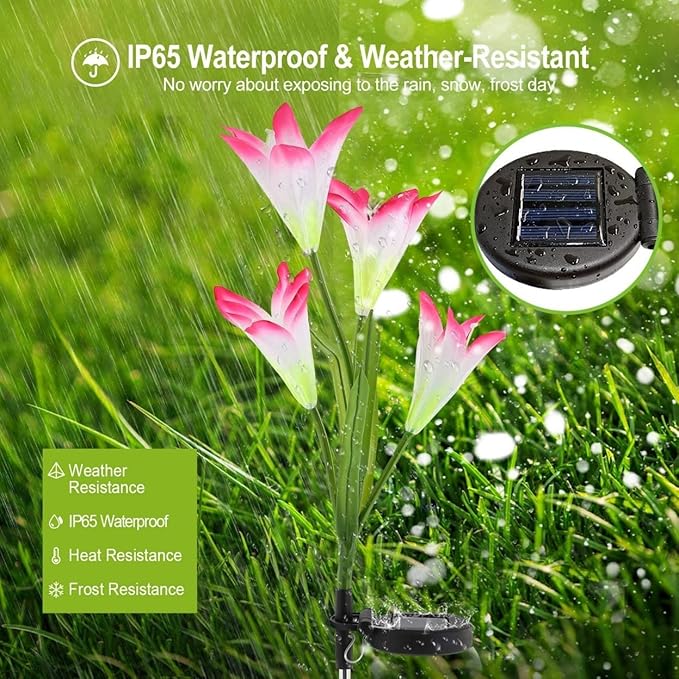 2Pcs Solar Garden Lights Outdoor - Solarek_2PcsFlowerLight_GPCT1963