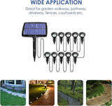 Solar Pathway Ground Lights 10 LED Solar String Ground Lights Solar Powered Inground Lights for Garden Lawn Walkway | Lumora