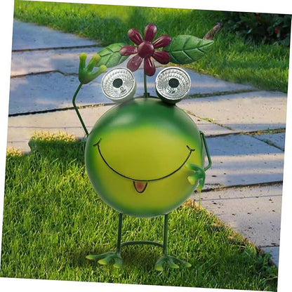 Solar Frog Garden Light Outdoor Solar Pathway Light with High Efficiency Polycrystalline Panel for Patio and Lawn Decor