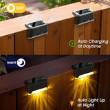 APONUO Solar Deck Lights 16 Pack, Solar Lights Outdoor Waterproof Led Solar Step Lights for Outside | Lumora