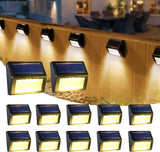 Bright Solar Fence Lights, 12 Pack Outdoor Step Lights, IP65 Waterproof, 3000K Warm-White, Dusk to Dawn Outdoor | Lumora