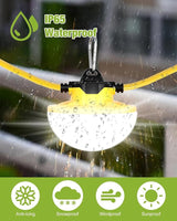 100FT 3Prong Construction String Lights 16000LM 130W Industrial LED String Work Lights, IP65 Waterproof 18AWG Wire | Lumora