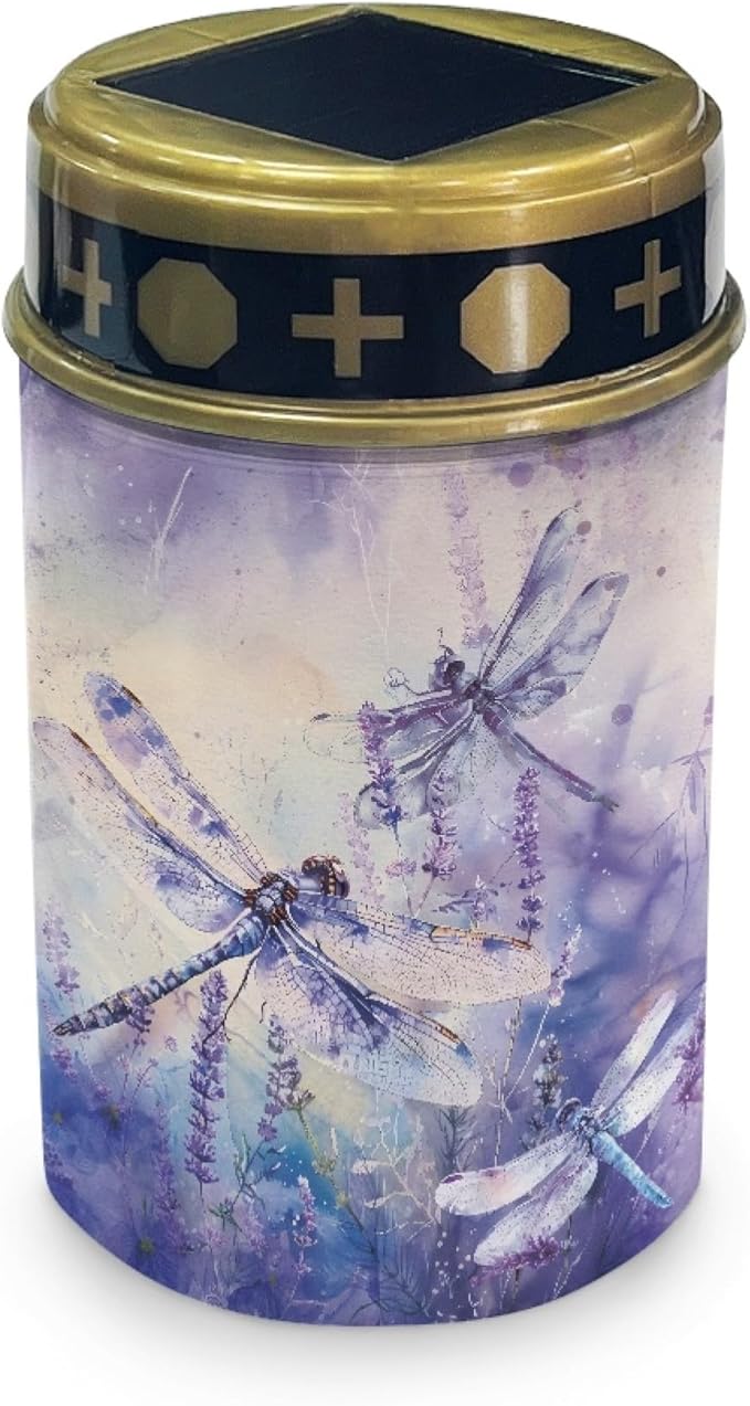 Dragonfly Horse Solar Lanterns Outdoor Waterproof,Solar Lights Purple Gift for Men Women LED Decor Light for | Lumora