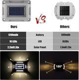 Solar Deck Lights Driveway Dock Lights- 8 Packs Waterproof 1200mAh Solar Powered Outdoor LED Aluminum Dock Lighting | Lumora