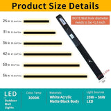 Mikeru 59inch Long LED Wall Light, 3000k Exterior Wall Sconces, Acrylic Invisible Exterior Wall Light for Porch | Lumora