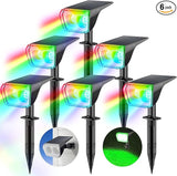 Consciot Solar Spot Lights Outdoor, Christmas Color Changing Lights Waterproof, 10 Colors Dusk-to-Dawn Landscape | Lumora