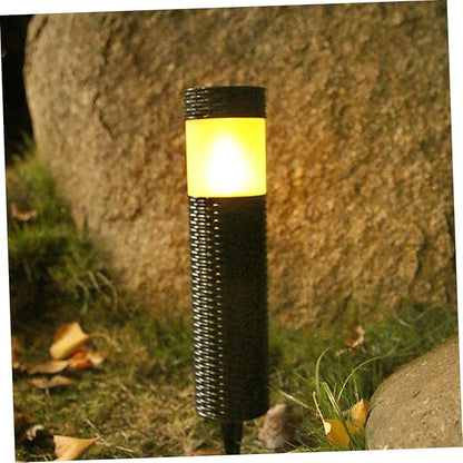 DOITOOL 5pcs Auto Off Solar Garden Light Solar Outdoor Stake Light for Pathway Lawn Decor Construction