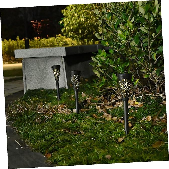 NUOBESTY Solar Outdoor Lights Waterproof Solar Garden Path Lights with Warm White LED for Yard Lawn Patio Landscape Lighting