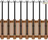 5 Ft String Light Poles 8 Pack, String Light Poles for Outside with Fixing Clips,Hanging Light Poles for Deck Fence | Lumora