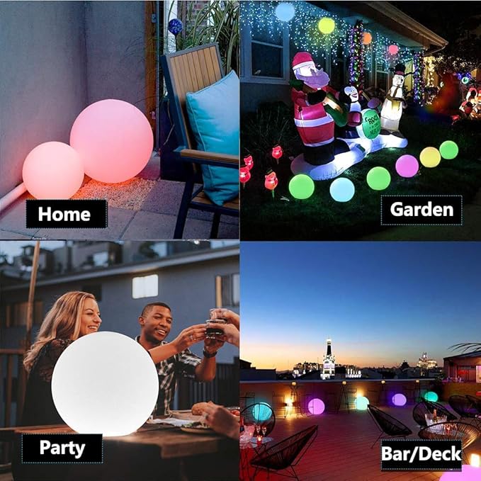 LOFTEK Floating Pool Light - 16-inch Large Ball Lamp with Remote - 3 Modes & 16 RGB Colorful - Outdoor Path Light | Lumora