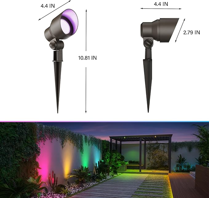 GOODSMANN RGBW Landscape Lighting Low Voltage Spot Lights Landscape with Color - Outdoor Security Flood Light | Lumora